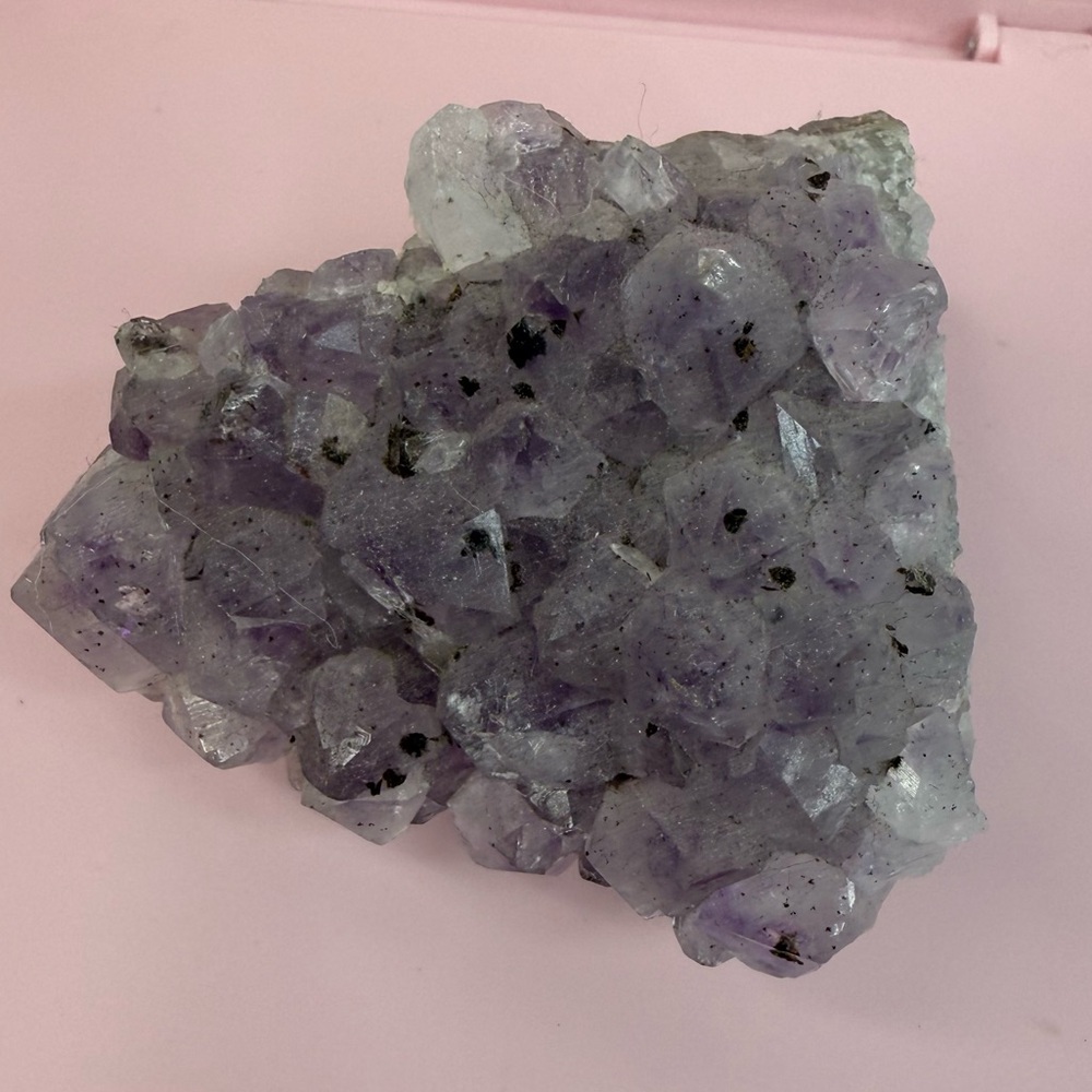 Raw Amethyst Crystal Cluster - Light Purple Geode Specimen